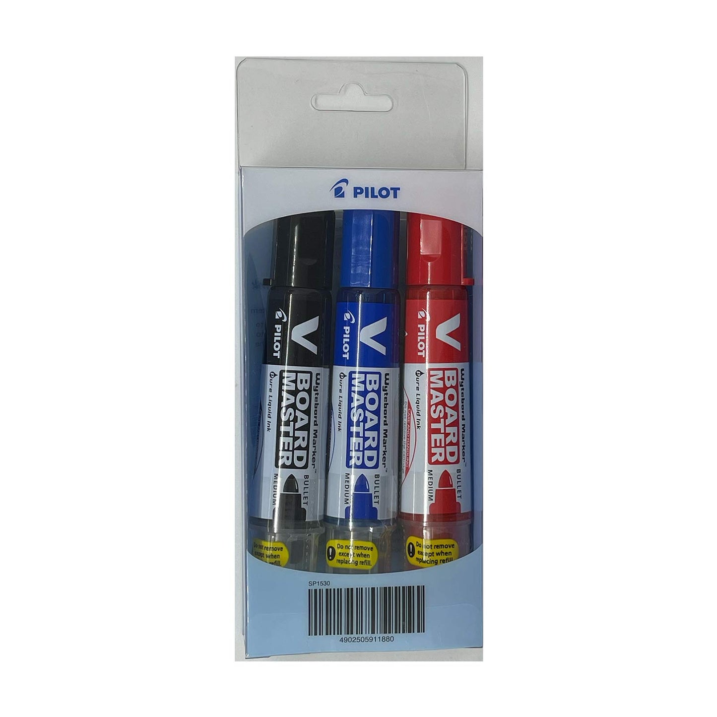 Pilot V Board Master Whiteboard Marker Set of 3 Medium (Black,Blue,Red)