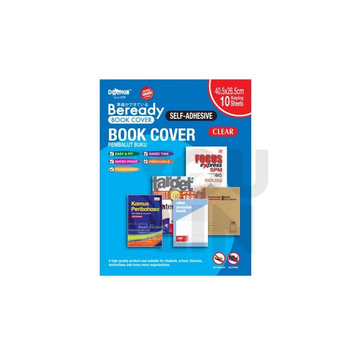 Dolphin Self-Adhesive Book Cover (50 x 30 cm, 40.5 x 26.5 cm)