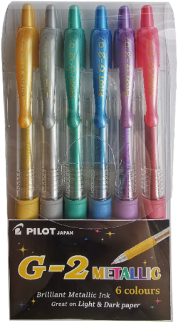 PILOT"G-2" Gel Pen 0.7 Metallic-S6