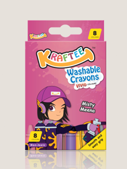 KRAFTEE 8ct Washable Crayons - Misty Meena