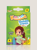 KRAFTEE 8ct Washable Crayons - Splashy Shila