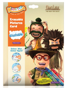 KRAFTEE OKO LELE  Erasable Cards Set with 12ct Washable Crayons