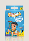 KRAFTEE 8ct Washable Crayons - Bubbly Bob