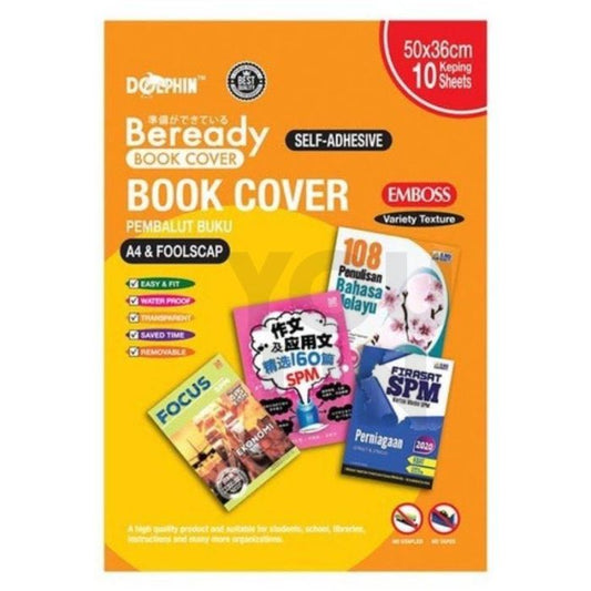 Dolphin Self-Adhesive Book Cover (50 x 36 cm)