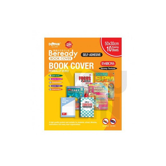 Dolphin Self-Adhesive Book Cover (50 x 30 cm, 40.5 x 26.5 cm)